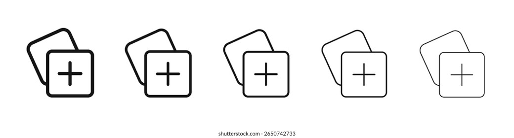 Kollektionssymbol, flache Illustration, Logo