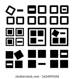 Collection icon isolated sign symbol vector illustration - Collection of high quality black style vector icons
