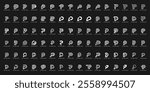 Collection of Icon Letter P, Initial P, Abstract and creative, Suitable for business, technology, accounting, finance, fashion, business, consulting, logo design.