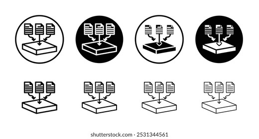 Collection icon linear logo isolated