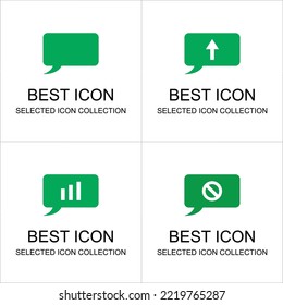 collection of icon collection of recommended message themes for user interface, buttons and application icons