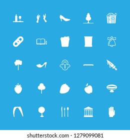 collection icon set about book, hand, tree and snacks vector set