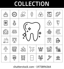 collection icon set. line icon style. collection related icons such as love, plane, pants, vacuum cleaner, rgb, perfume, house, robot, pin, armchair, price, laundry, percentage