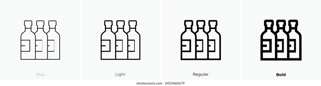 collection icon. Thin, Light Regular And Bold style design isolated on white background