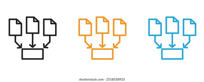 Collection icon Thin line illustration set