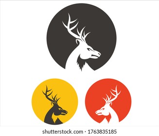 A collection icon / vector deer head.