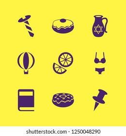 collection icon. collection vector icons set balloon, screw, doughnut and woman underwear