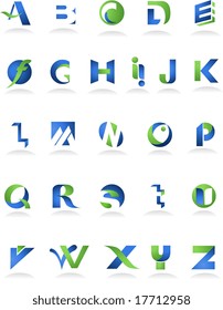 collection of icons, alphabet