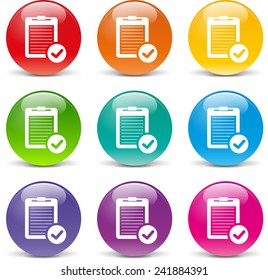 collection of icons of different colors for report