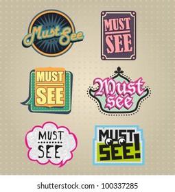 Collection of Icons in Different Retro Styles