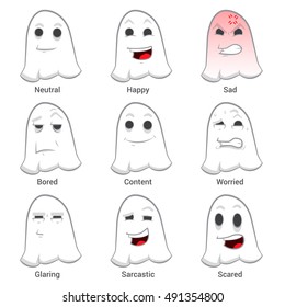 Collection of icons with ghosts