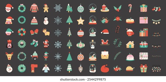 a collection of icons for the new year