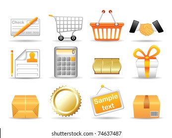 Collection of icons for online store. Vector EPS 8.