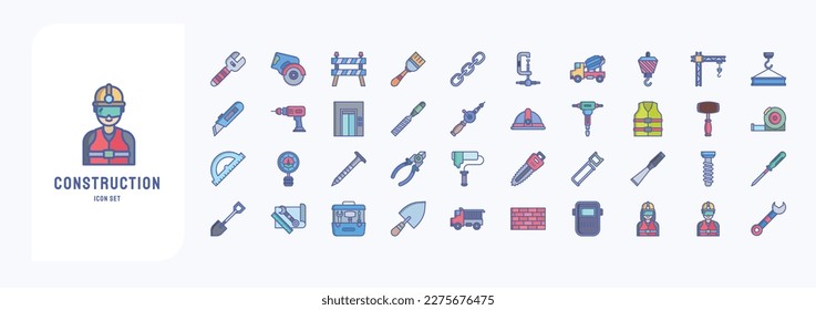 Collection of icons related to Construction tools
