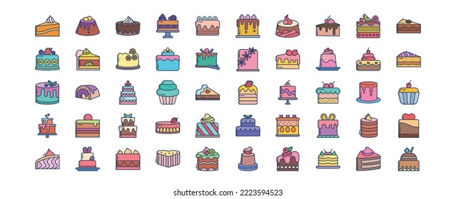 
Collection of icons related to Pastries and sweets, including icons like Butterscotch, Caramel, Cake, Pastry and more. vector illustrations, Pixel Perfect set
