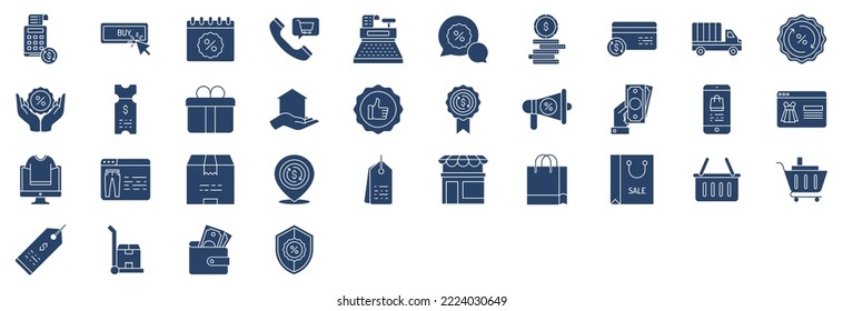 
Collection of icons related to Sales and marketing, including icons like bill, Buy, Credit Card, Discount and more. vector illustrations, Pixel Perfect set