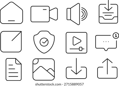 Collection of icons representing different tools and concepts isolated on a transparent background