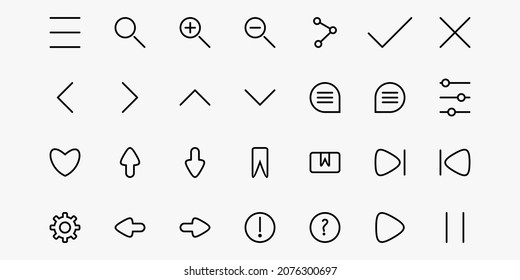 a collection of icons for social media and website purposes