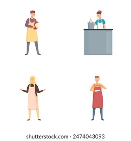 Colección de personajes ilustrados que participan en diferentes actividades de trabajo