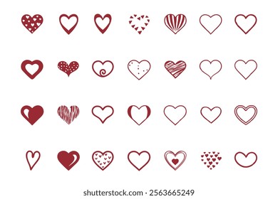 Collection of illustrated heart icons
Versatile heart illustration vector featuring doodle hearts, hand-drawn love symbols, and creative shapes. Perfect for Valentine’s Day, Christmas, weddings.
