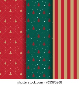 Collection of illustration Christmas theme patterns for background or gift wrapping paper