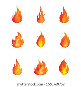 collection of illustration design various forms of fire