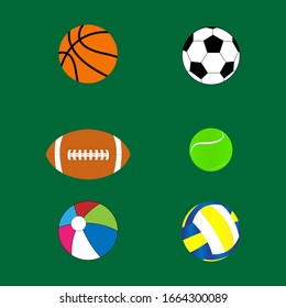 collection of illustration design various shapes of balls