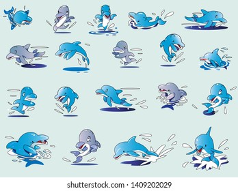 Collection of illustration of dolphin