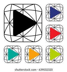 Collection Illustration icon for play symbol