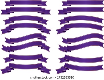 Collection of illustration materials of ribbon