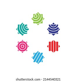 Collection of illustration rub el hizb icon.