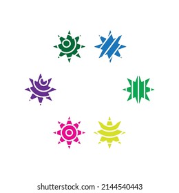 Collection of illustration star icon.