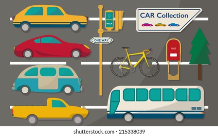 It is a collection of illustrations of the car.
