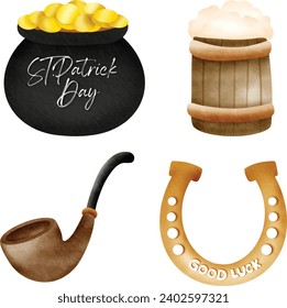 collection of illustrations for the St. Patrick's Day festival.