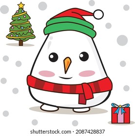 Collection   illustrations vector cartoon of Christmas and New Year.