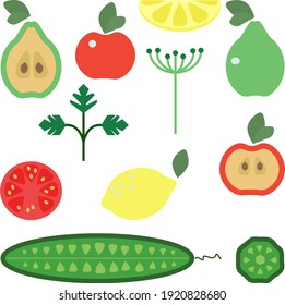 collection of images with fruits and vegetables