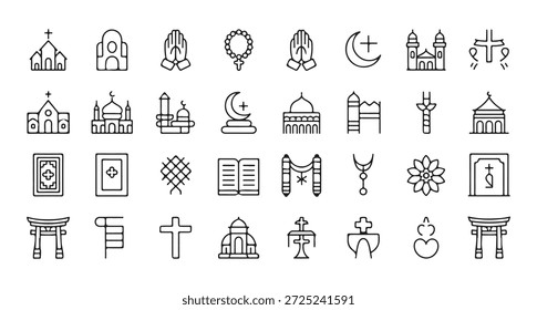 A coleção inclui vários símbolos religiosos, ícones espirituais, elementos do cristianismo, arquitetura islâmica e outros sinais de fé.