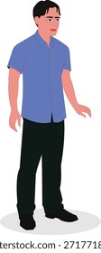 Kollektion von indianischen Mann Animation bereit Vektorgrafik
