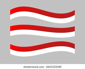 Collection Indonesia flag vector design item