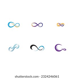 collection of Infinity Design Vector icon illustration Logo template design