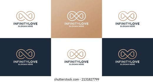 collection of infinity love logo design inspiration for your business.