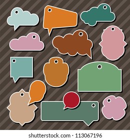 Collection of info speech clouds, vector