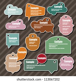 Collection of info speech clouds, vector