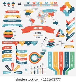 Collection of infograph people elements for business. Vector illustration. Infographic pictograms. Infographs elements and charts.