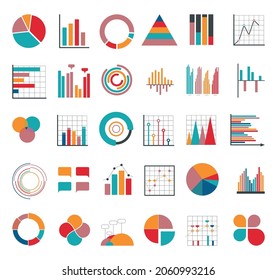 Collection of infographic banners, diagrams, schemes, graphs. Illustrations for presentations, business projects, websites.
