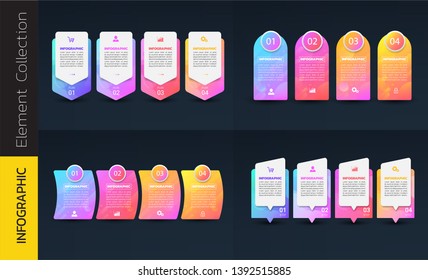 Collection of Infographic design template.