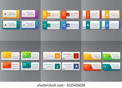Collection of Infographic design template for presentation,Business 3d infographics,can be used for workflow layout, diagram, annual report, web design.banner,label,set of colorful infographics vector