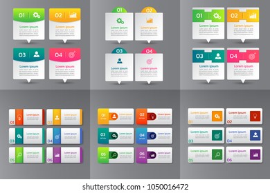 Collection of Infographic design template for presentation,Business 3d infographics,can be used for workflow layout, diagram, annual report, web design.banner,label,set of colorful infographics vector