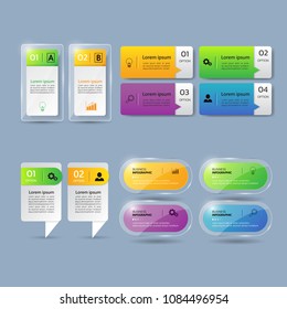 Collection of Infographic design template for presentation,Business 3d infographics,can be used for workflow layout, diagram, annual report, web design.banner,label,set of colorful infographics vector