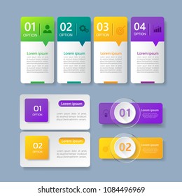 Collection of Infographic design template for presentation,Business 3d infographics,can be used for workflow layout, diagram, annual report, web design.banner,label,set of colorful infographics vector